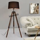 Hollywood Studio Natural Tripod Floor Lamp Wooden Base (Without Shade)