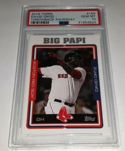 2018 Topps Throwback Thursday TBT #169 David Ortiz Nicknames Card PSA 10 Mint - Picture 1 of 2