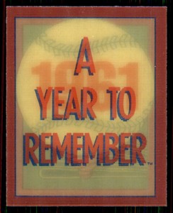 1989 Score A Year to Remember Magic Motion Maris Goes After the Babe #30