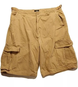 Cargo Shorts Mens 38 Beige Big Pockets Khaki utility Hiking Chino 90s 2000s - Picture 1 of 12