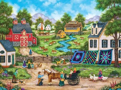 MasterPieces Roadside Gossip 550 Piece Jigsaw Puzzle By Bonnie White - Image 1 of 4