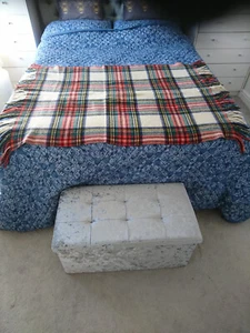 VTG CONNEMARA 1005 PURE WOOL FRINGED TARTAN RUG/BLANKET PLEASE READ DESCRIPTION - Picture 1 of 5