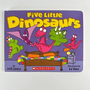 Five Little Dinosaurs book by Will Grace (Board Book) - Picture 1 of 12