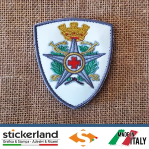 Toppa Patch ricamo Croce Rossa Italiana CRI - Corpo Militare con velcro - Foto 1 di 1