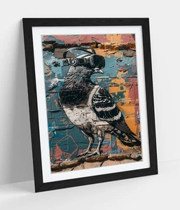 AURICULARES VR PALOMA MULTICOLOR BANKSY - ARTE DE PARED ENMARCADO PÓSTER IMPRESIÓN EN PAPEL - Imagen 1 de 11