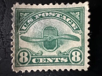 Scott #C4 8¢ Dark Green Airmail Propeller MNG SCV$17.50 - Image 1 of 2