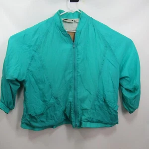 Aviat Sportif Windbreaker Jacke Damen XL Full Zip Grün Vintage 90er - Bild 1 von 8