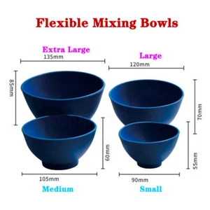 Dental Lab Hygienist Flexible Soft Impression Mixing Alginate Bowl Rubber L/M/S - Picture 1 of 13