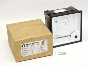 Klaus Pötter Amperemeter EQ96 0-2kA 4kA / Neu OVP - Picture 1 of 5