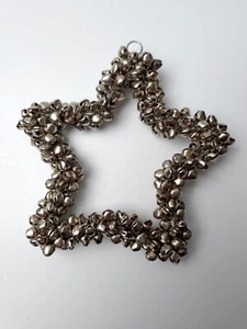 Vintage Weihnachtsstern Ornament kleine Glocken Miniatur Kranz Weihnachtsdeko - Bild 1 von 12