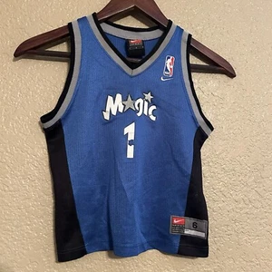 Vintage Nike Tracy McGrady Orlando Magic #1 NBA TODDLER Jersey FLAWS Size 6 USA - Picture 1 of 7