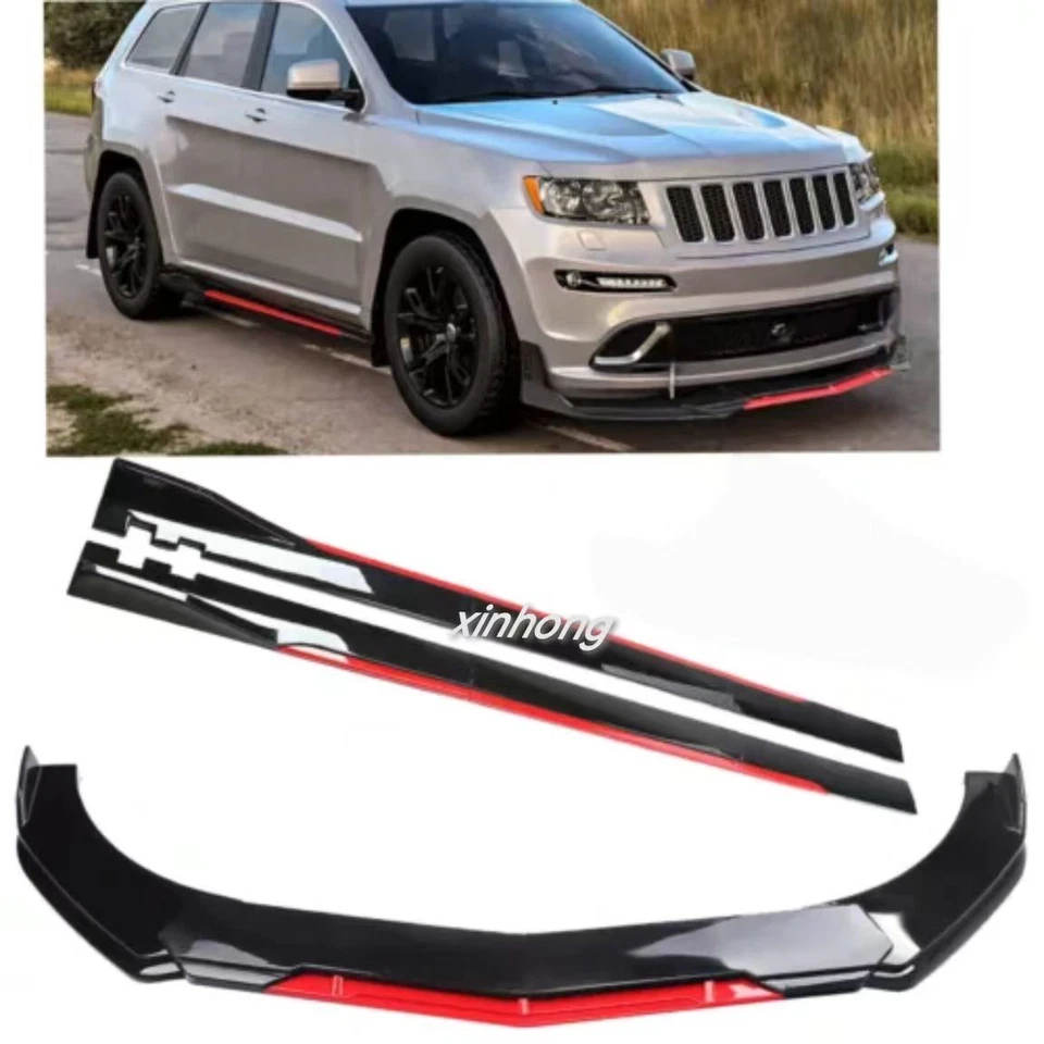 For Jeep Grand Cherokee Front Bumper Lip Splitter Spoiler 86.6"Side Skirt Foto 1 de 4