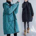 Women's Cotton Padded Jacket Chinese Style Warm Loose Coat Thick Winter Outwear