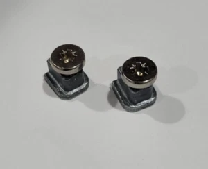 PAIR of Amerock Gray Metal Mounting Blocks and Screws - Picture 1 of 2