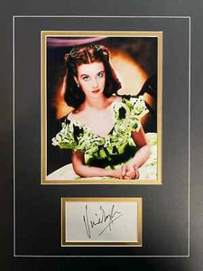 Vivian Leigh Signed Cut 18x14 Display ICZ Dave Norman Autograph COA - Picture 1 of 2