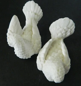 Taube Skulpturen Alabaster A. Santini zwei klassische Figuren Made In Italy Vintage - Bild 1 von 12