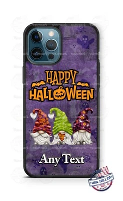 Happy Halloween Three Gnomes Personalized Phone Case Cover for iphone Samsung - Image 1 of 4