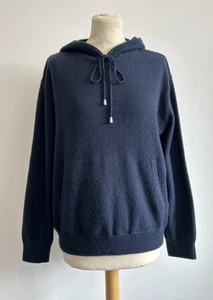 M&S Autograph Hoodie Damen Medium 100% Kaschmir dunkelblau Pullover Strick - Bild 1 von 8