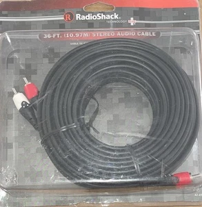 RadioShack 36 ft (10.97m) Stereo Audio Cable Left/right Stereo RCA Phono Plugs - Picture 1 of 2
