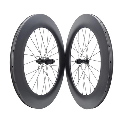700C 80/88mm Depth Tubeless Carbon Wheelset for Road Bike with 36T Ratchet Hub  - Image 1 of 4