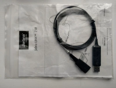 Jabra Link 230 USB Headset Adapter Plug and Play 4-Pin USB Type a Male, Black - Image 1 of 3