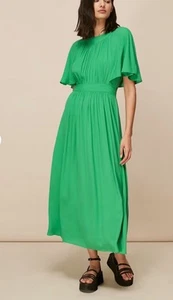 Whistles Green Amelia Cape Sleeve Dress size 10(D) - Picture 1 of 12