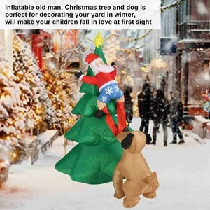 Dog Bite Old Man's Christmas Tree LED Growing Inflatable Christmas Tree For Outd - Picture 1 of 12