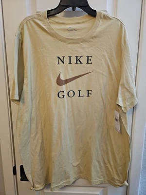 Nike Tshirt The Nike Tee XXL Nike Swoosh Golf T-shirt Yellow Gold Swoosh  - Image 1 of 4