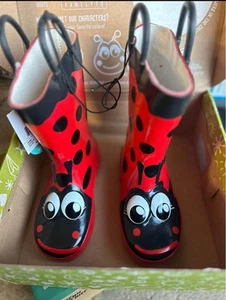 Western chief New In Box Size 9 Little Girls Western Chief Lady Bug Rain Boots! - Picture 1 of 4