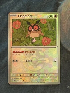 Hoothoot (Master Ball Pattern) 077/131 Sv: Prismatic Evolutions Holo - Picture 1 of 2