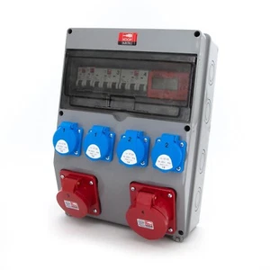 Stromverteiler 4x230V Schuko + LS-Schalter & Fehlerstromschutzschalter - Bild 1 von 12