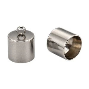 Stainless Steel  10mm hole 14X11mm cord end/end cap  tarnish resistant - Picture 1 of 3