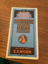 Bartholomews Map vintage Exmoor sheet 3
