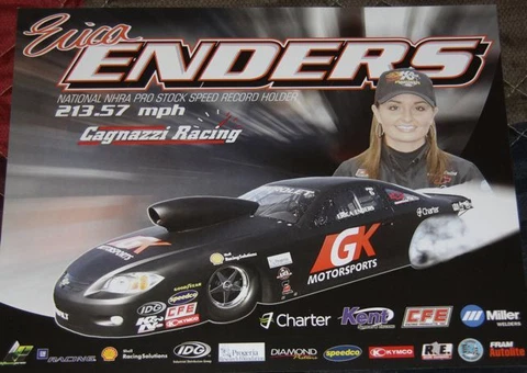 2012 Erica Enders GK Motorsports "1st Version" Chevy Cobalt PS NHRA postcard Cover