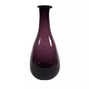 Hand Blown Glass Decanter Bottle Colonial Williamsburg Repro Amethyst VTG 60s 9" - Picture 1 of 7