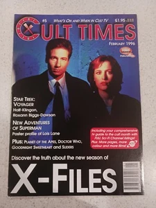 Cult Times #5 FEB 1996 XFILES GILLIAN ANDERSON DAVID DUCHOVNY STAR TREK Dr WHO - Picture 1 of 24