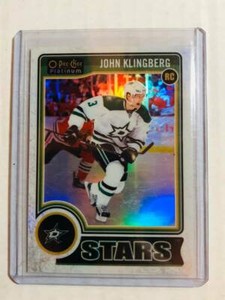  2014-15 O-Pee-Chee Platinum White Ice #189 John Klingberg /199 Dallas Stars