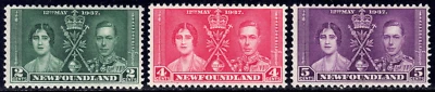 1937 Newfoundland SC# 230-232 - F-VF - Coronation "Omnibus"  Issue - M-HR - Image 1 of 2
