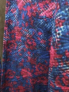 LULAROE 'Sarah' Blue Purple Textured Floral Long DUSTER CARDIGAN L - Picture 1 of 6