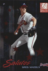 2002 Donruss Elite All-Star Salutes Braves Baseball Card #25 Greg Maddux /1994