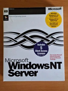 Microsoft Windows NT Server 4.0 EN / INTL 5 SP4 CAL 227-01187 *RARE & Vintage* - Bild 1 von 3