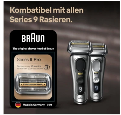 Braun 94M Original Series 9 Pro paquete combinado pieza de repuesto cabezal de afeitado para afeitadora