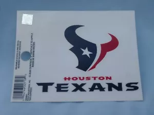 HOUSTON TEXANS Reusable 3.5" x 3.75" STATIC CLING DECAL by Rico NEW! - Picture 1 of 1