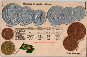 Alte numismatische AK Vintage Münzen aus Brasilien (1114) - Bild 1 von 2