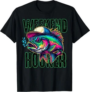 NUEVA CAMISETA LIMITADA Fin de Semana Hooker Colorida Pesca - Imagen 1 de 3