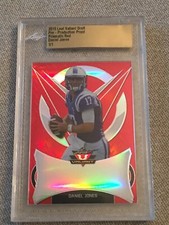 DANIEL JONES 2019 LEAF VALIANT PRISMATIC RED PROOF CARD #1/1 N.Y. GIANTS DUKE RC