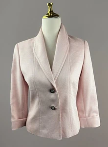 Tahari Arthur S Levine Women's Blazer Sz 2 Pale Pink Feminine Elegant Career - Picture 1 of 11