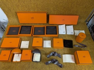 LOT Hermes box Jewely case storage set empty ribbon case booklet 300120925 YZ - Picture 1 of 18