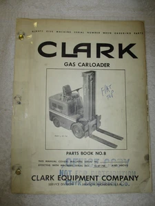 RARE ORIGINAL CLARK CARLODER FLAT TOP PARTS MANUAL HAS CLARK PART NUMBERS BK# 8 - Picture 1 of 6