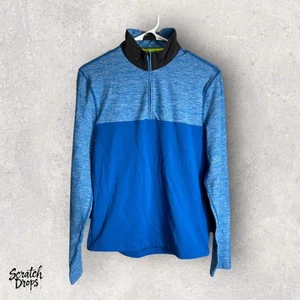 Lululemon Two Tone Blue Athletic 1/4 Zip Pullover Shirt Hidden Pocket Men’s Sz S - Picture 1 of 6